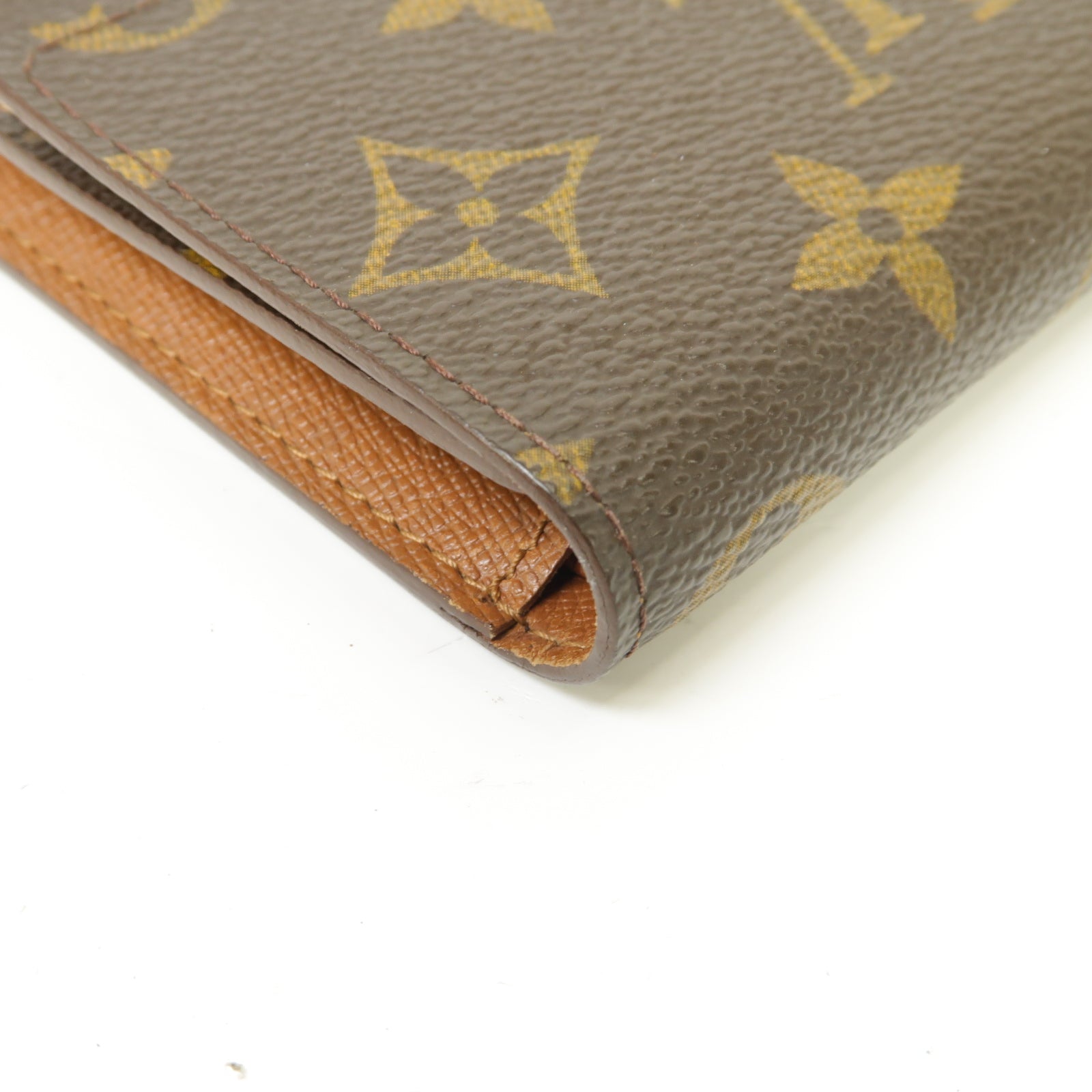 LOUIS VUITTON Monogram Long Wallet金扣長錢包啡色
