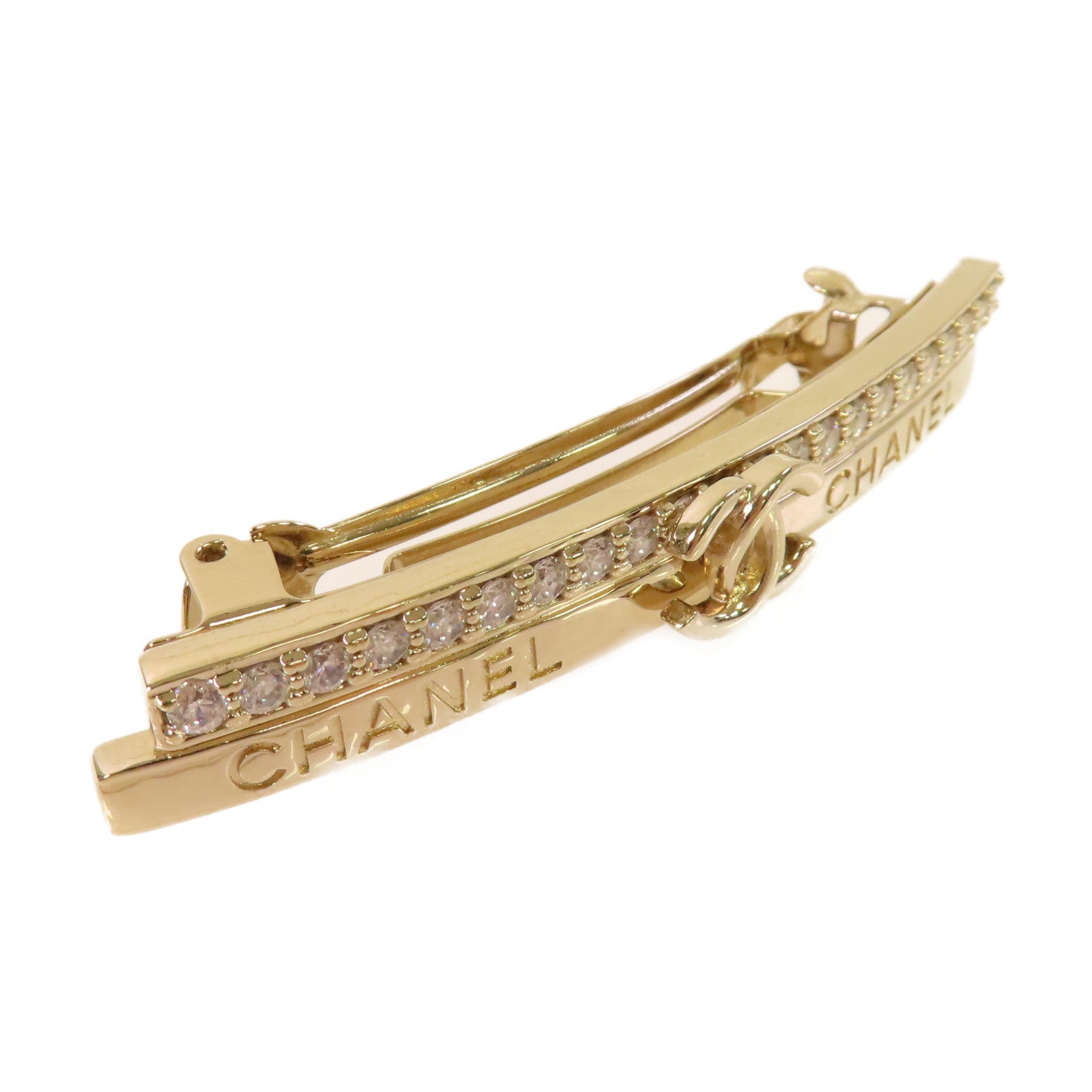 CHANEL 金屬CC Barrette髮夾金色