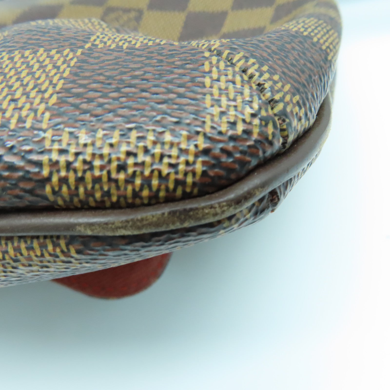 LOUIS VUITTON Damier Musette Salsa Gold Buckle Shoulder Bag Brown