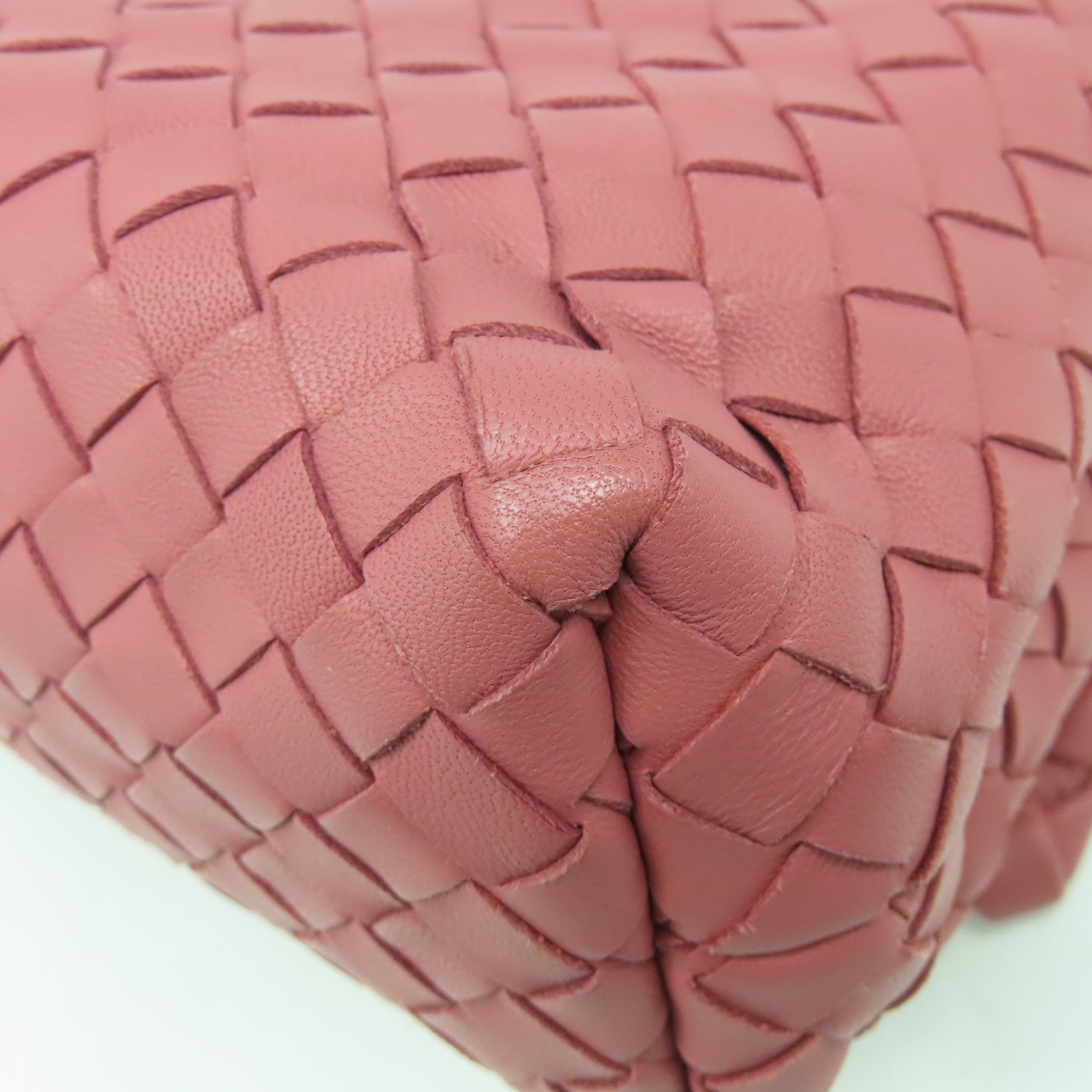 BOTTEGA VENETA 織紋皮革Shoulder Bag肩背袋粉紅色