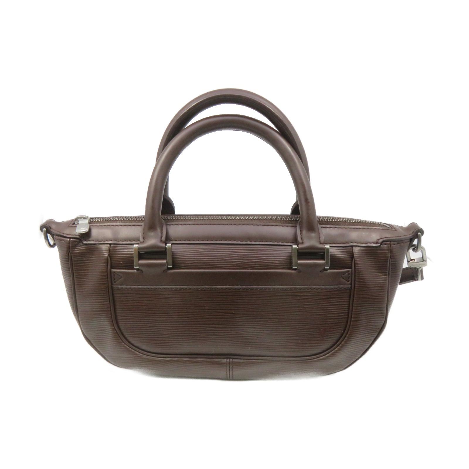 LOUIS VUITTON Epi Dhanura PM silver buckle shoulder shoulder bag brown