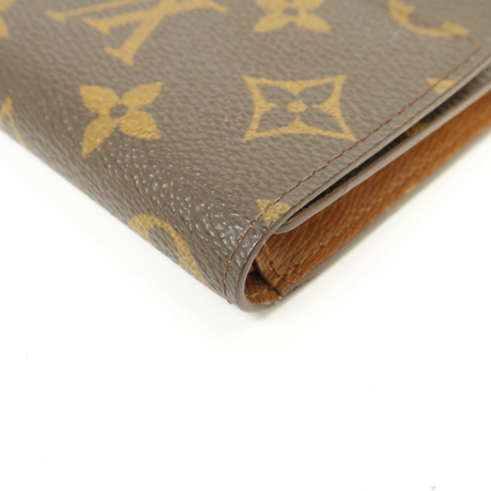 LOUIS VUITTON Monogram Long Wallet金扣長錢包啡色