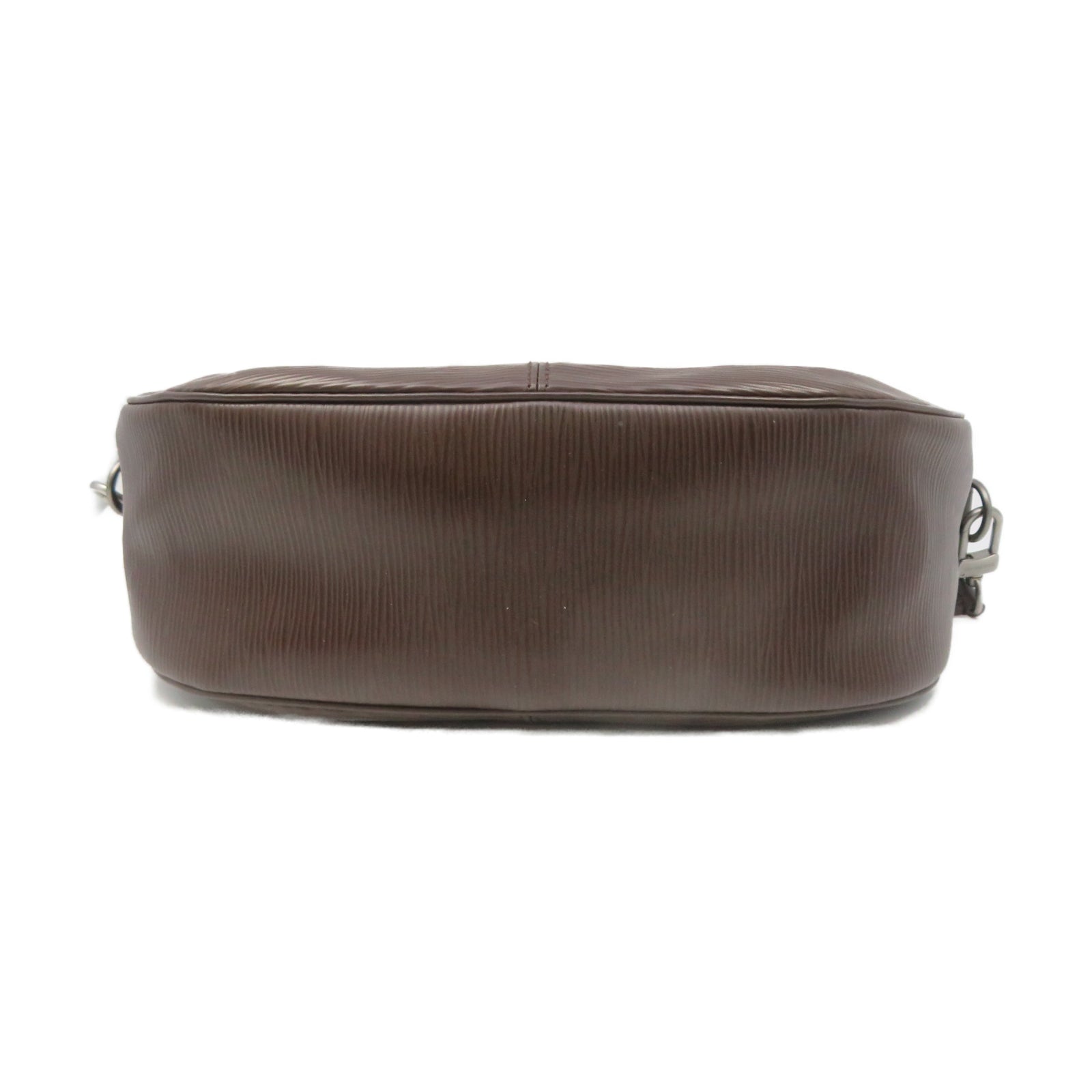 LOUIS VUITTON Epi Dhanura PM silver buckle shoulder shoulder bag brown