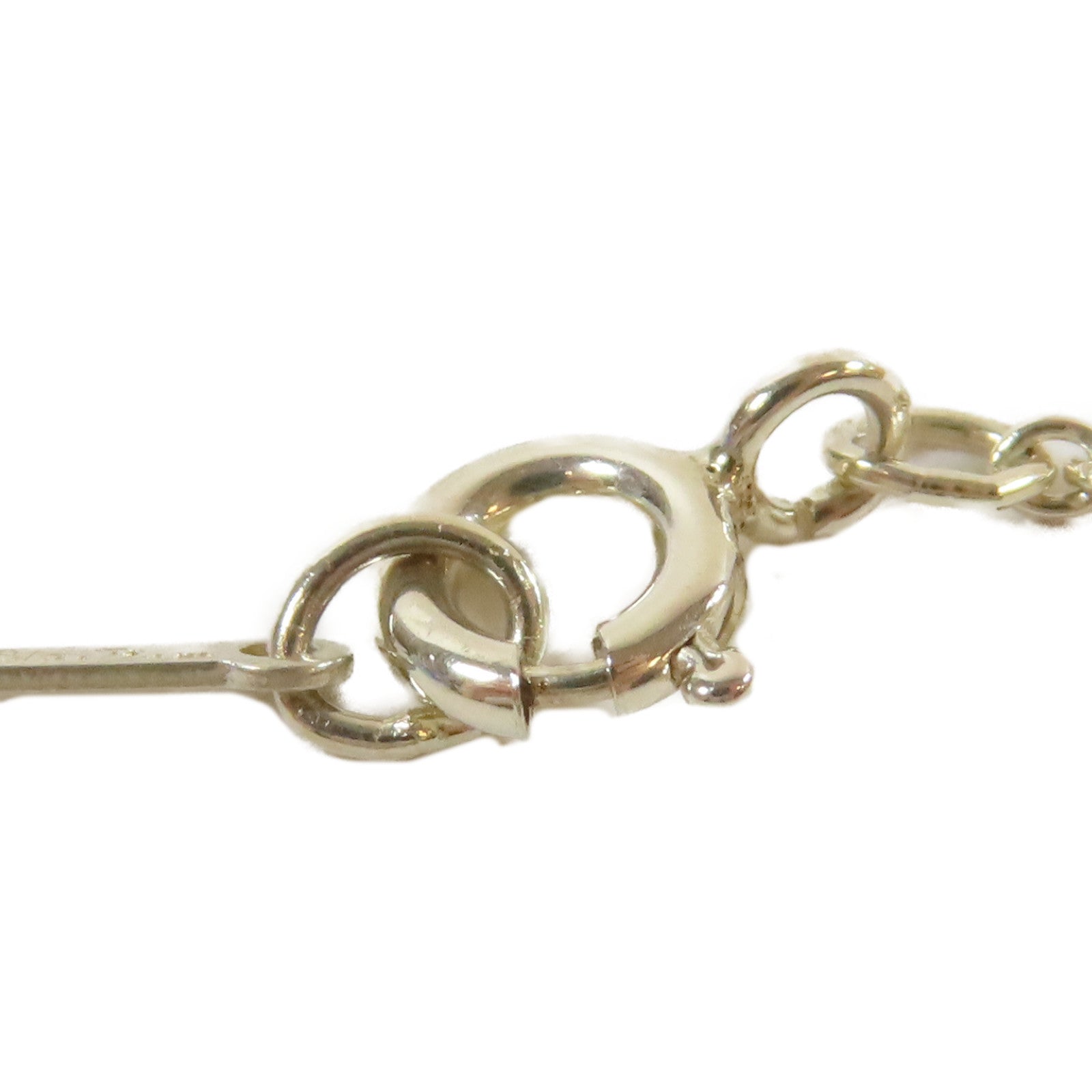 TIFFANY＆CO 925純銀Paloma Picasso Hearts Drop Pendant項鍊#38cm
