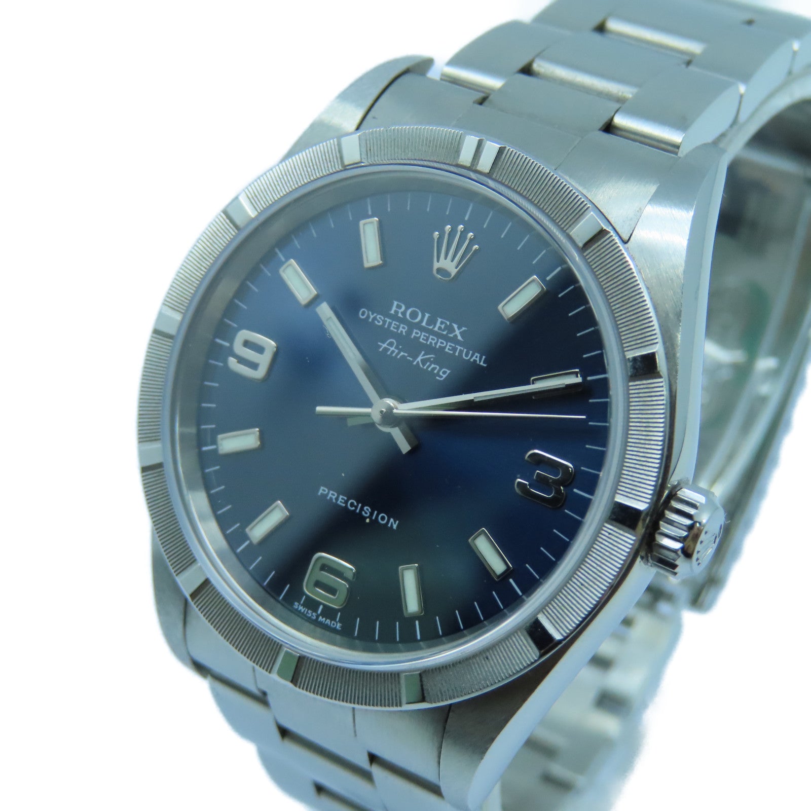 ROLEX Air King不鏽鋼手錶自動機芯藍色
