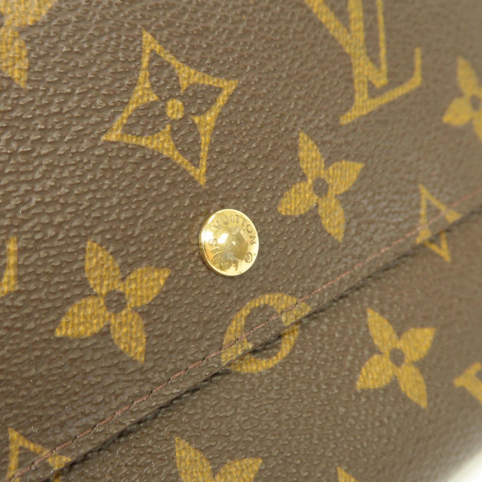 LOUIS VUITTON Monogram Long Wallet金扣長錢包啡色