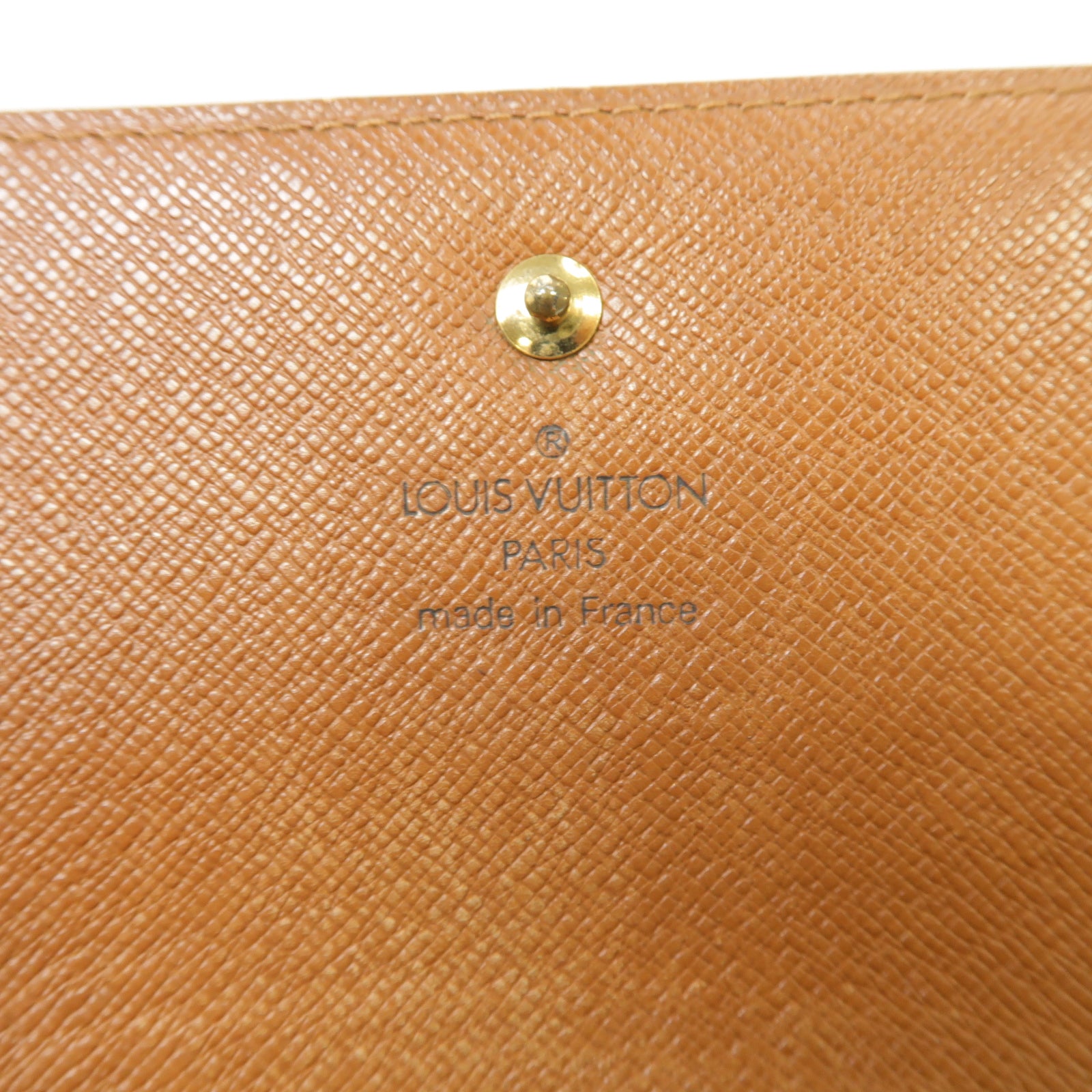 LOUIS VUITTON Monogram Long Wallet金扣長錢包啡色