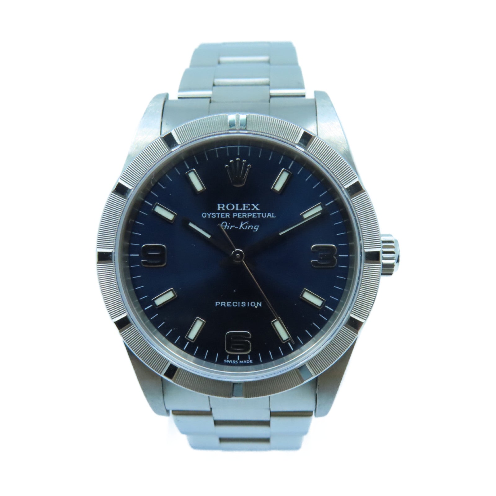 ROLEX Air King不鏽鋼手錶自動機芯藍色