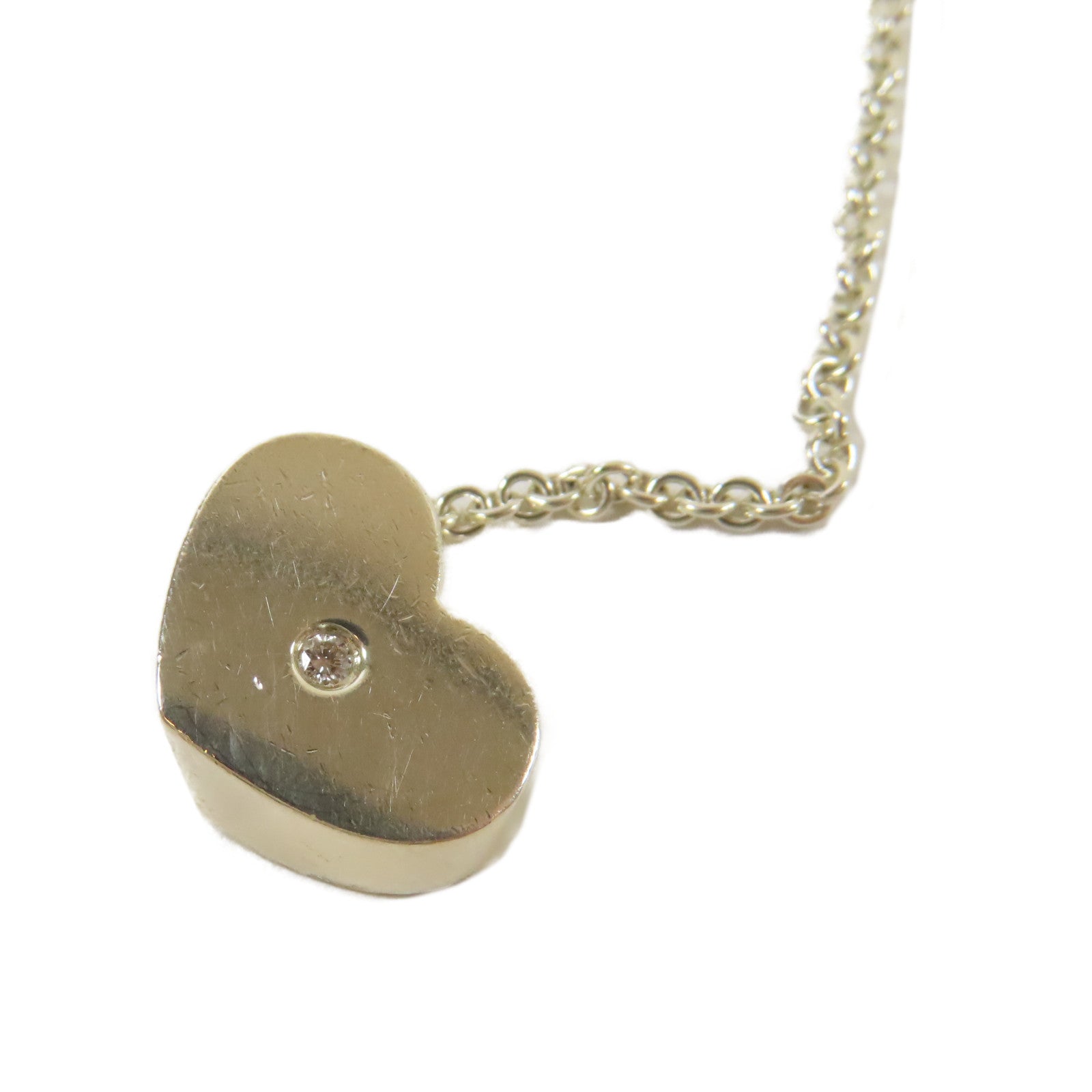 TIFFANY＆CO 925純銀Paloma Picasso Hearts Drop Pendant項鍊#38cm