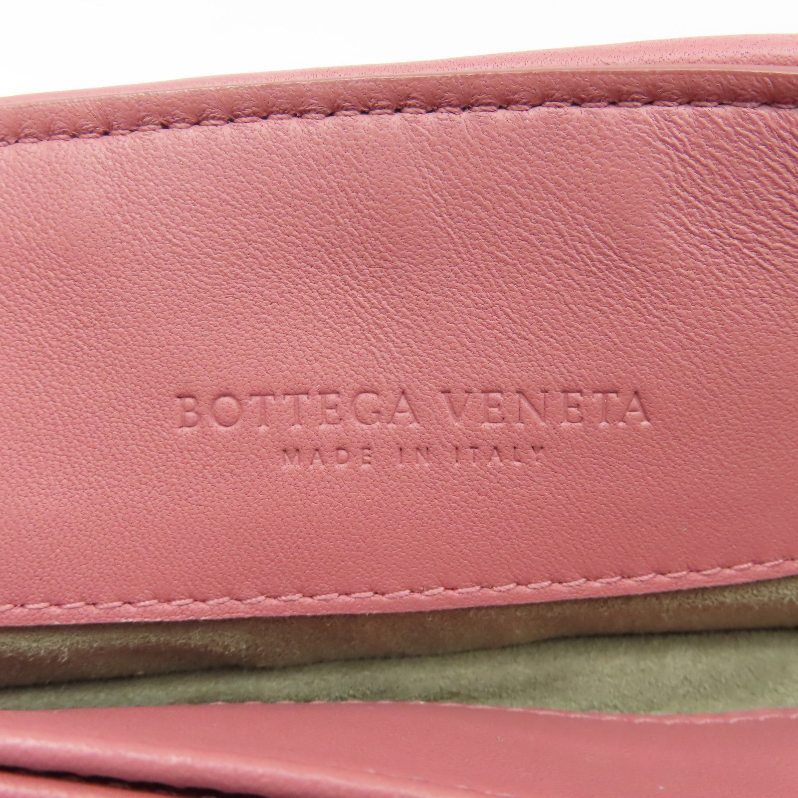BOTTEGA VENETA 織紋皮革Shoulder Bag肩背袋粉紅色
