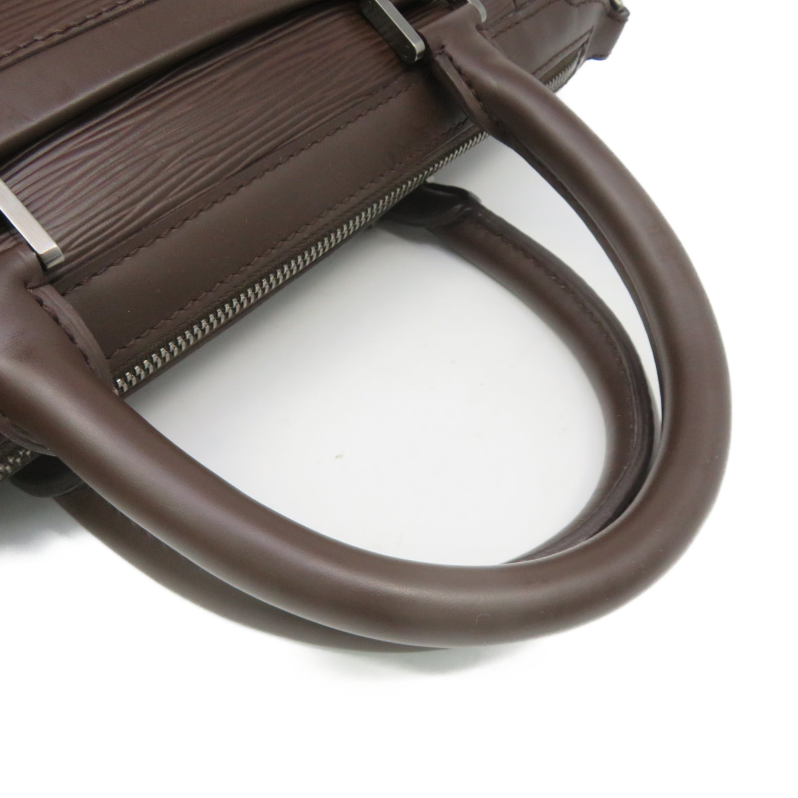LOUIS VUITTON Epi Dhanura PM silver buckle shoulder shoulder bag brown