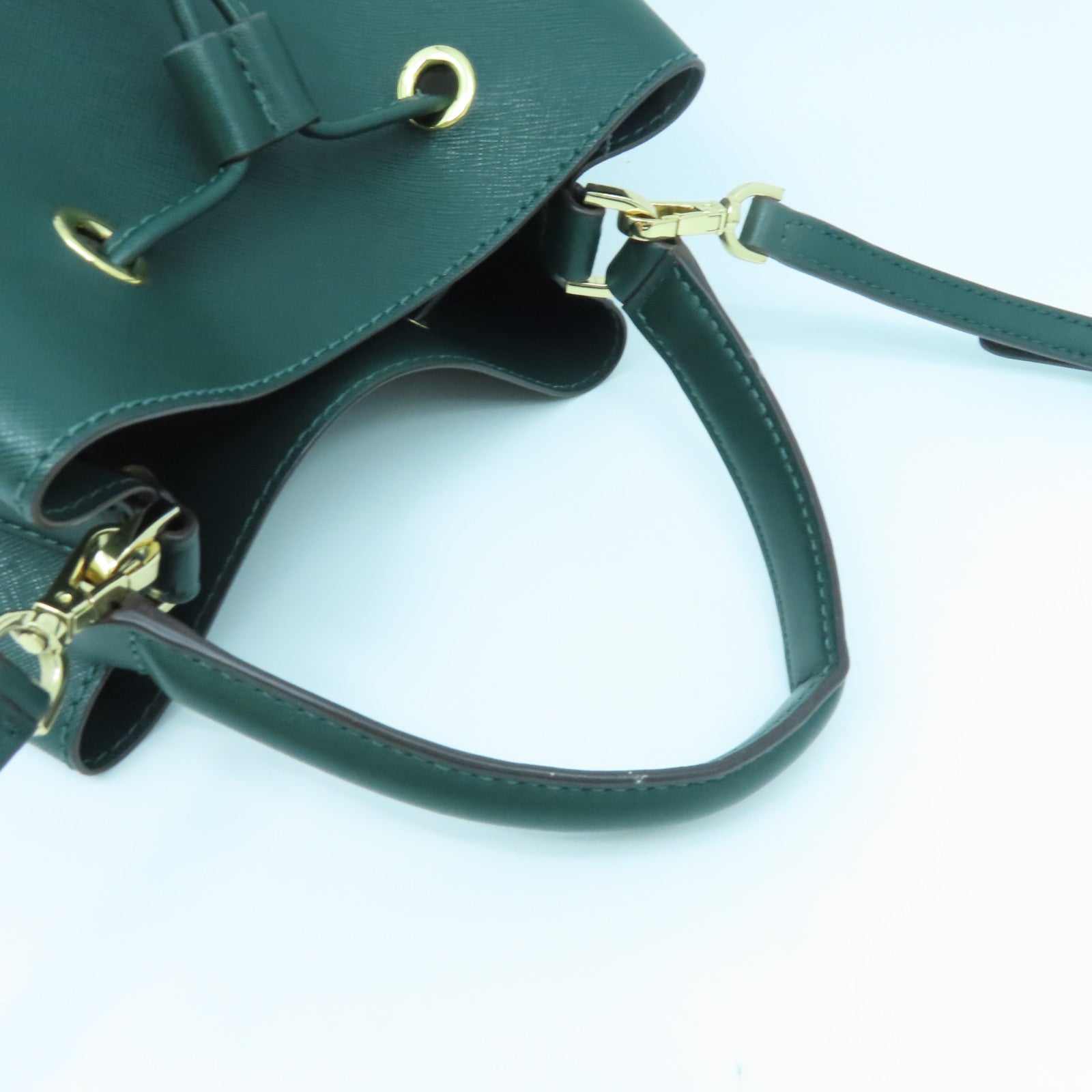 Michael Kors 牛皮皮革2 Way Shoulder金扣手挽肩背两用袋绿色
