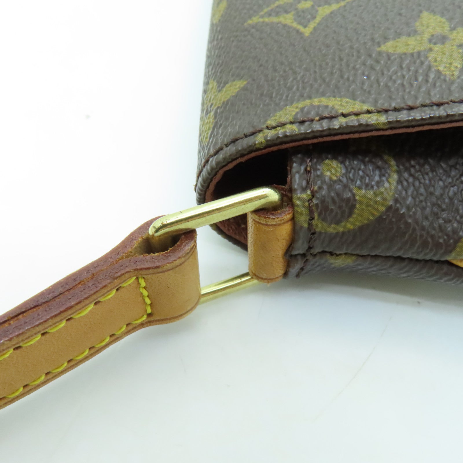 LOUIS VUITTON Monogram Musette Tango金扣肩背袋棕色