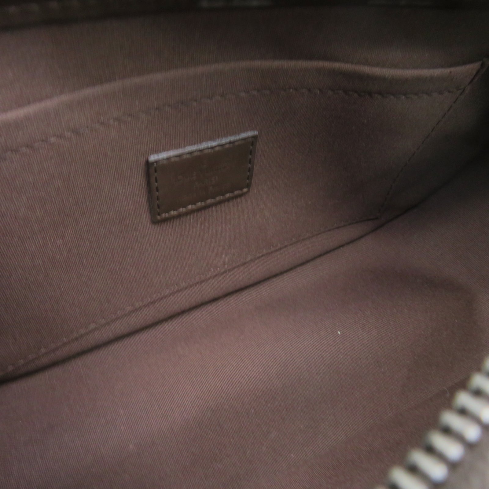 LOUIS VUITTON Epi Dhanura PM silver buckle shoulder shoulder bag brown