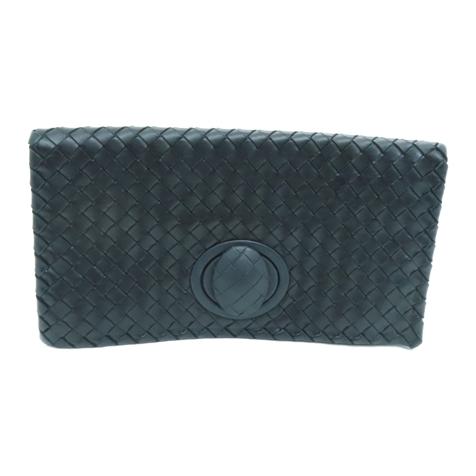 BOTTEGA VENETA Textured Leather Clutch Bag Black