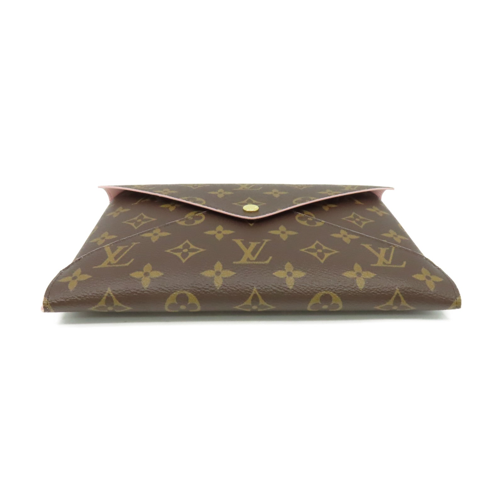 LOUIS VUITTON Monogram Kirigami Pochette金扣手拿包啡色/粉紅色