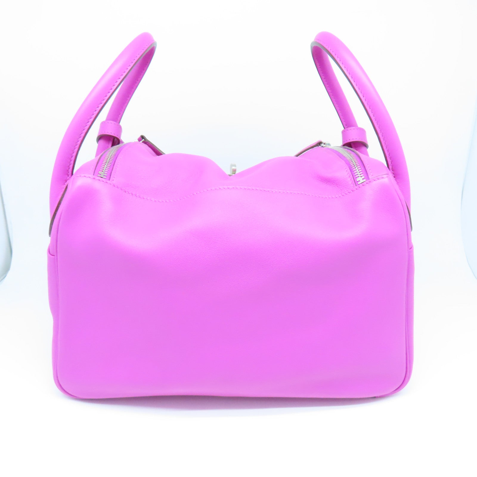 HERMES 【激減優惠】Swift皮革Lindy 30銀扣手挽肩背兩用袋Magnolia玉蘭紫色