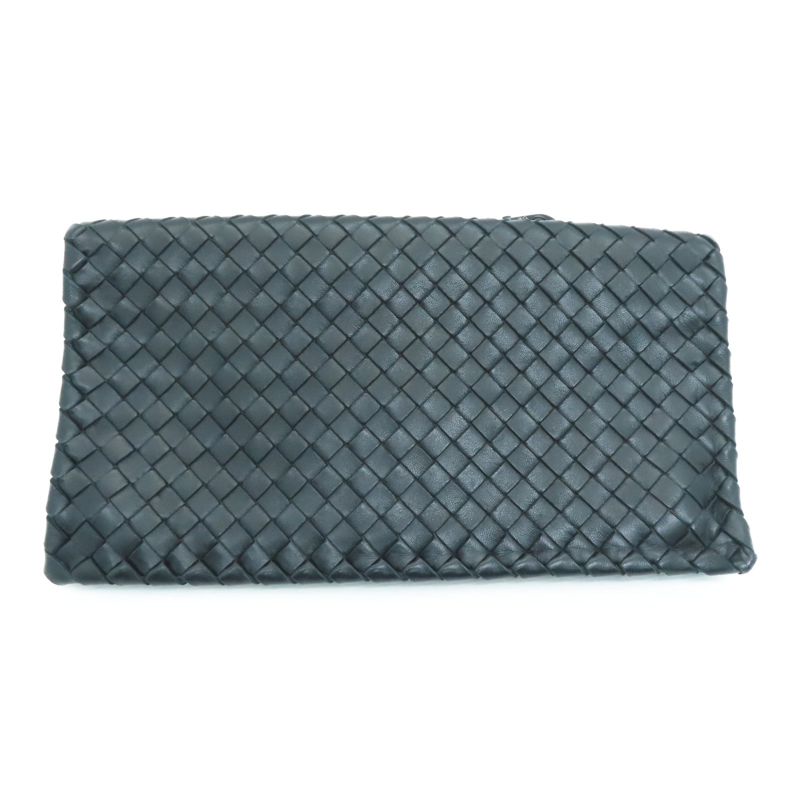 BOTTEGA VENETA Textured Leather Clutch Bag Black
