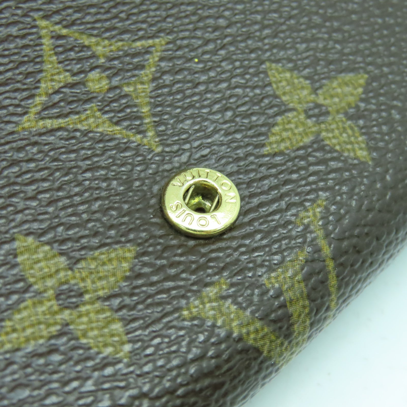 LOUIS VUITTON Monogram Wallet金扣錢包啡色
