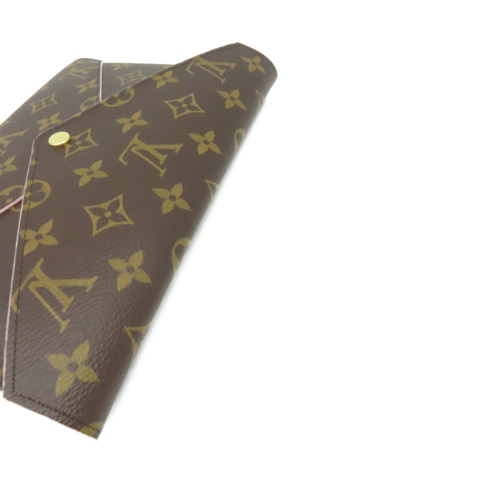 LOUIS VUITTON Monogram Kirigami Pochette金扣手拿包啡色/粉紅色