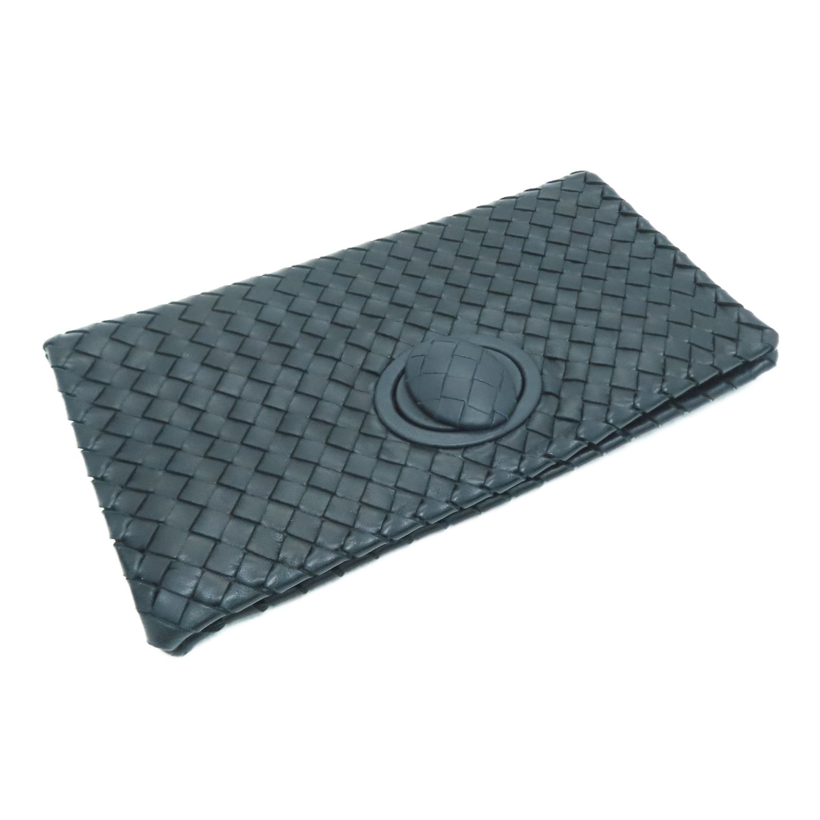 BOTTEGA VENETA Textured Leather Clutch Bag Black
