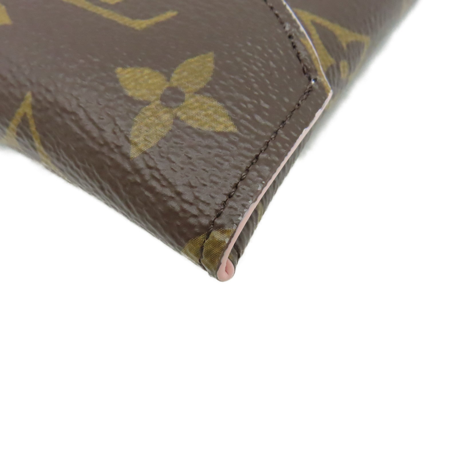 LOUIS VUITTON Monogram Kirigami Pochette金扣手拿包啡色/粉紅色