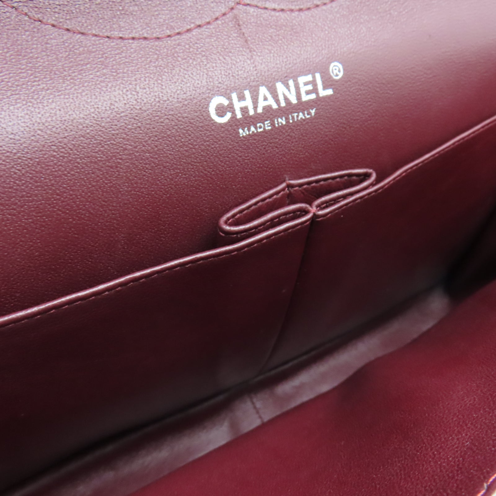 CHANEL 菱格羊皮皮革Chain Shoulder银扣链带肩背袋黑色