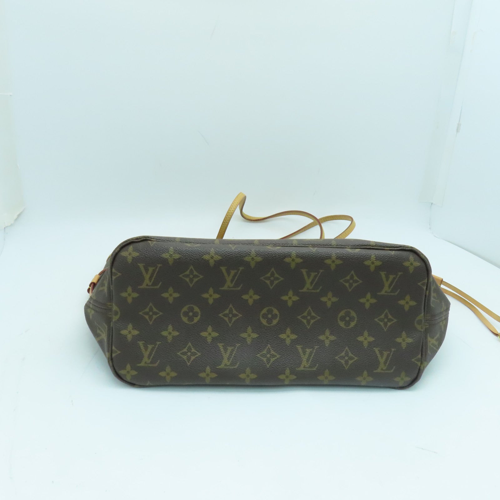 LOUIS VUITTON Monogram Neverfull MM手挽袋金扣啡色