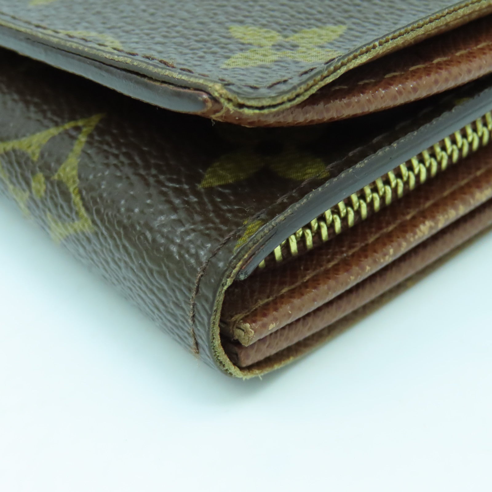 LOUIS VUITTON Monogram Wallet金扣錢包啡色