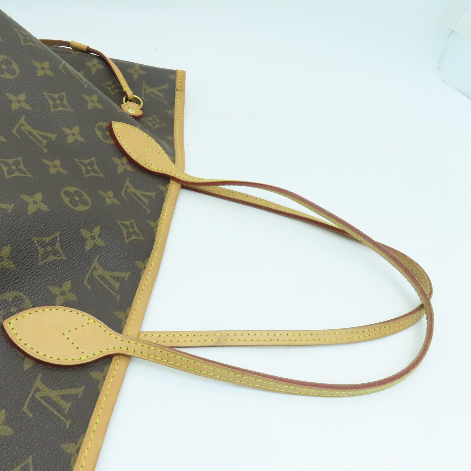 LOUIS VUITTON Monogram Neverfull MM手挽袋金扣啡色