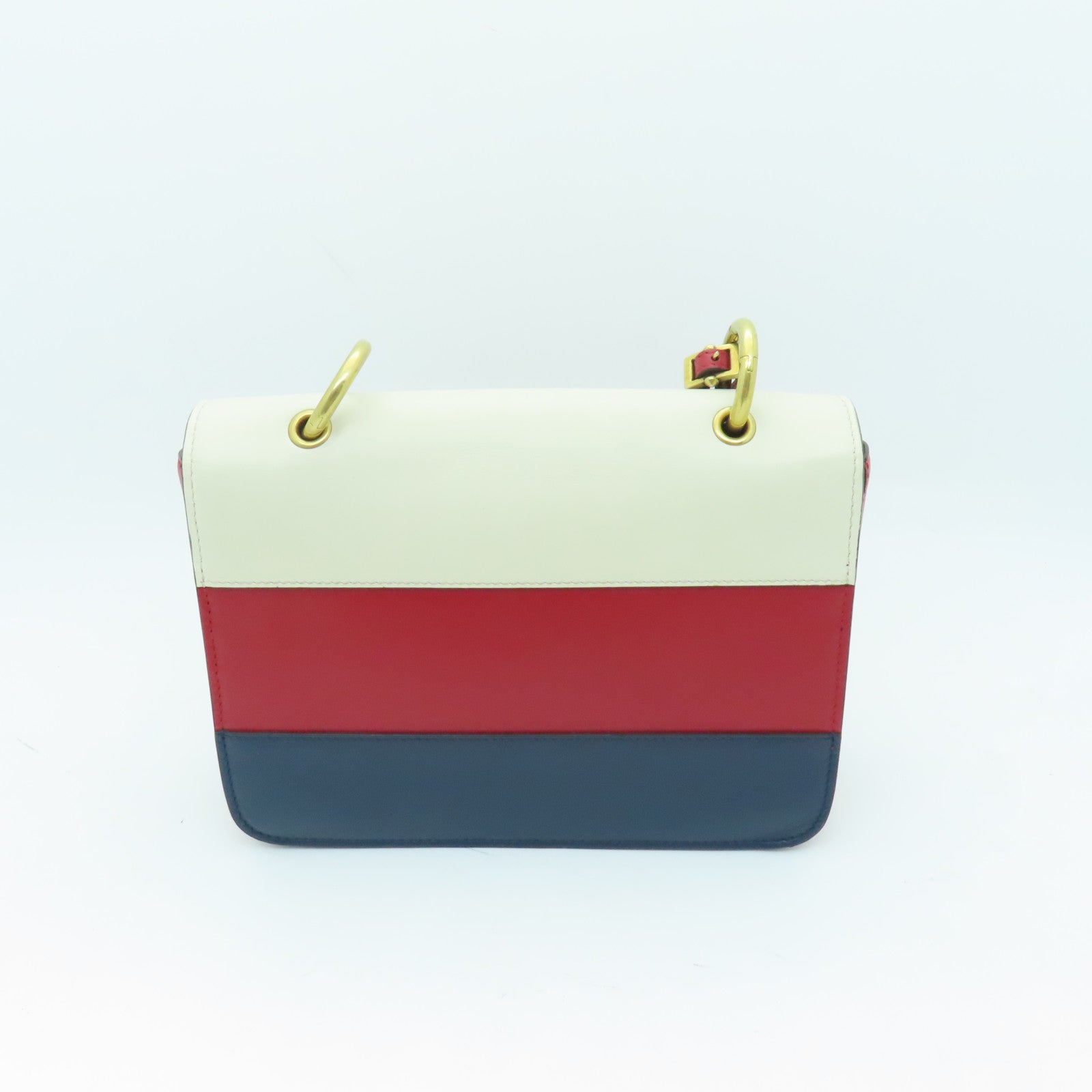 GUCCI 【激減優惠】牛皮皮革Queen Margaret金扣肩背袋白色/紅色/藍色