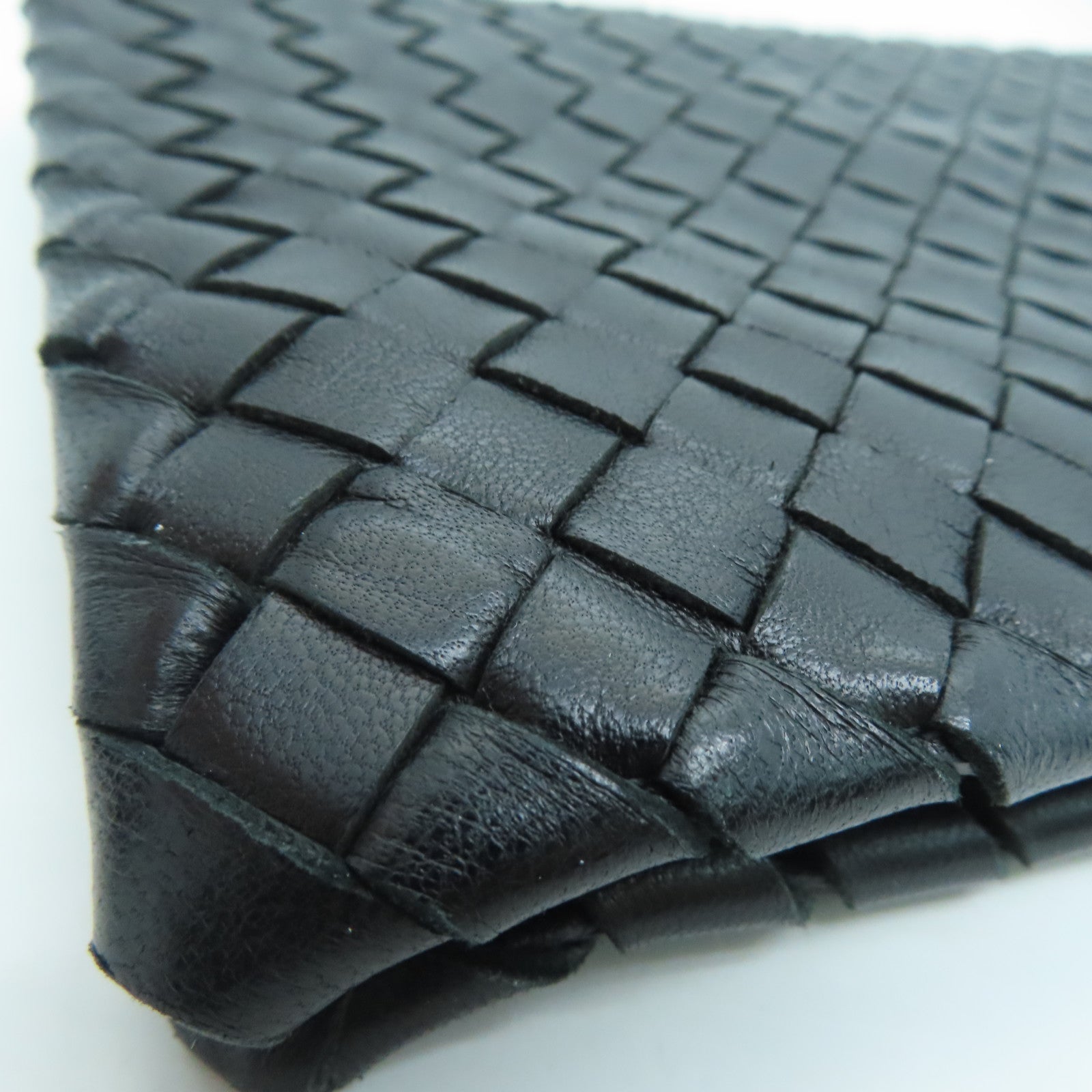BOTTEGA VENETA Textured Leather Clutch Bag Black