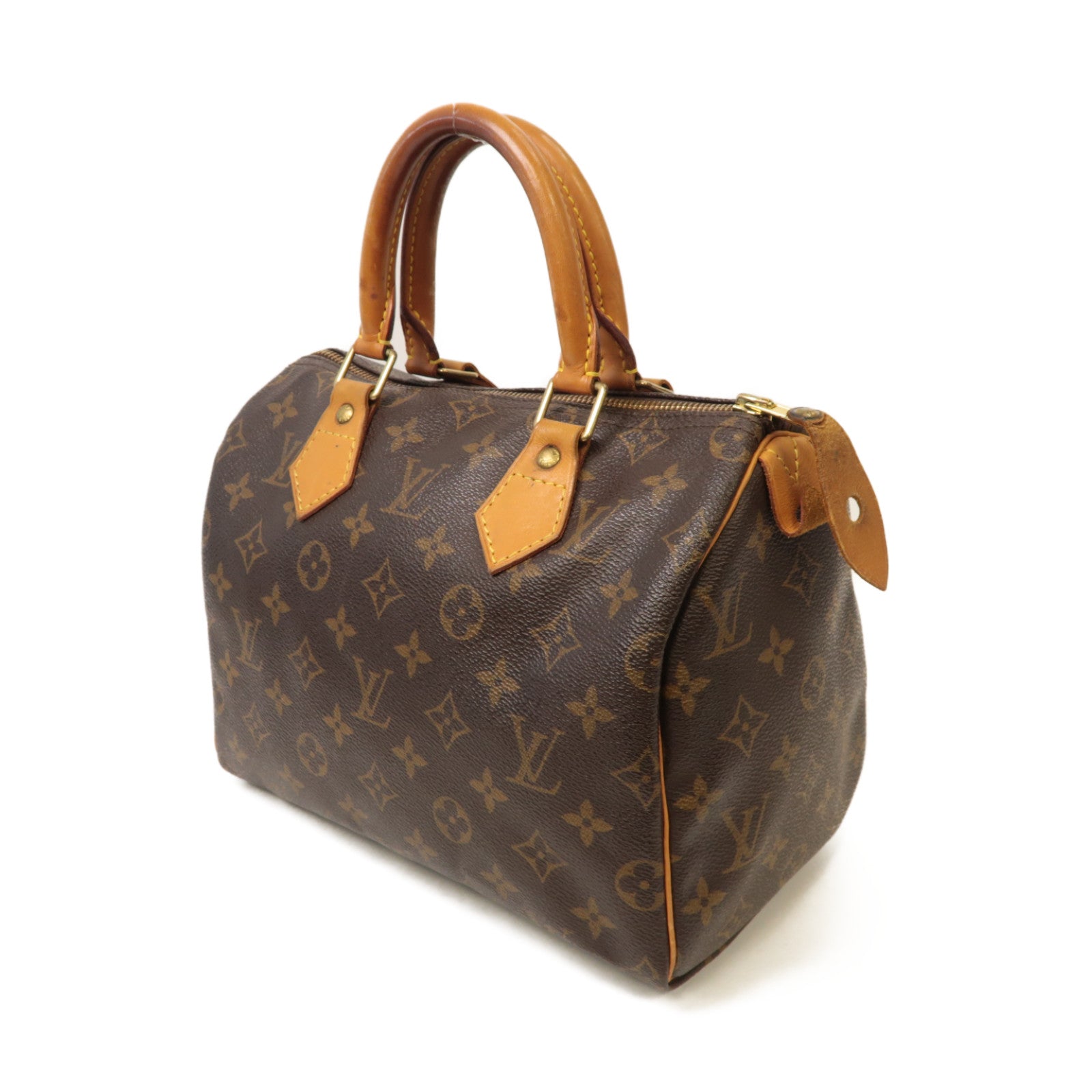 LOUIS VUITTON Monogram Speedy 25金扣手挽袋棕色