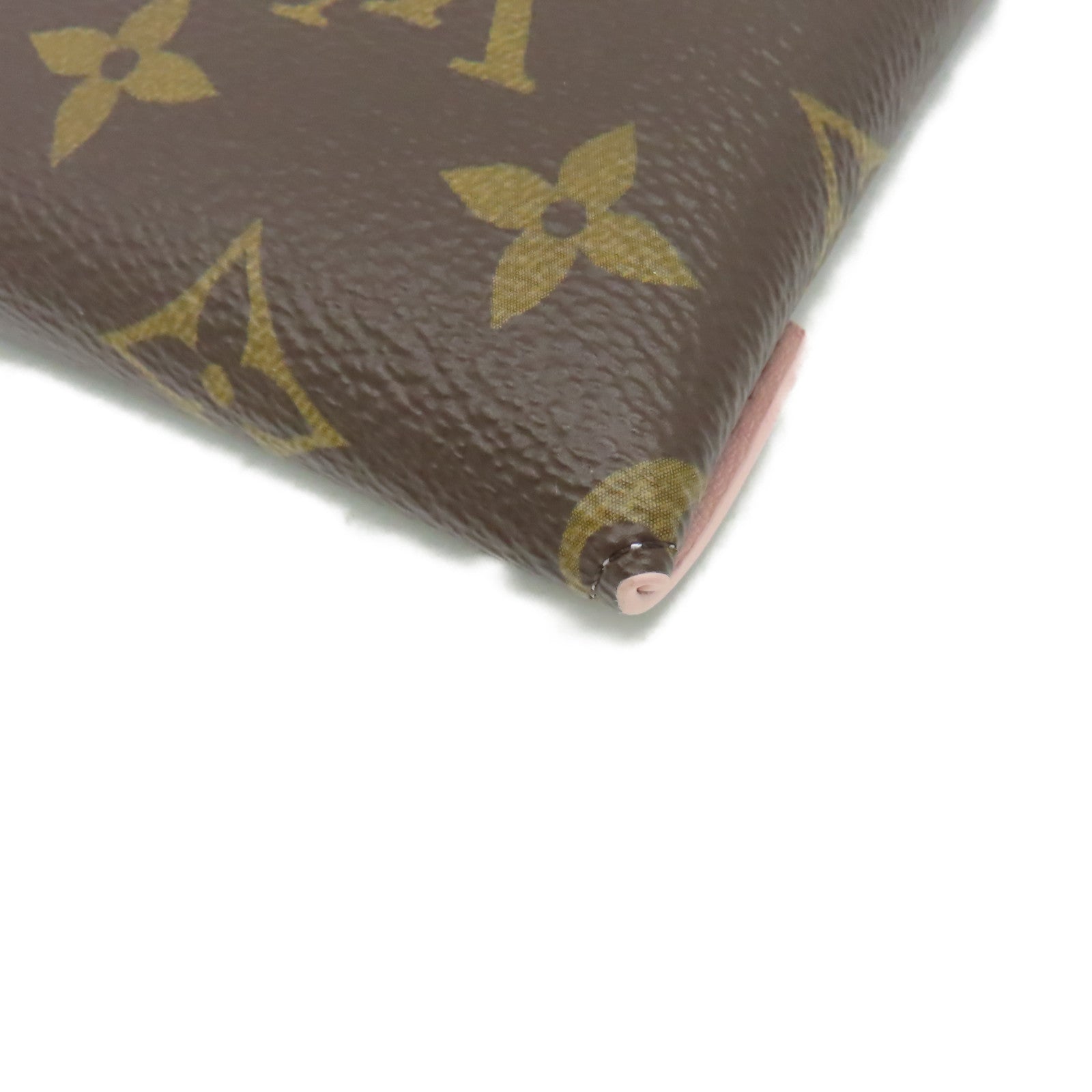 LOUIS VUITTON Monogram Kirigami Pochette金扣手拿包啡色/粉紅色