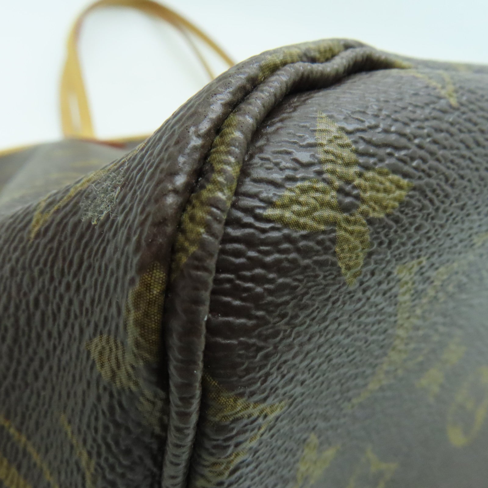 LOUIS VUITTON Monogram Neverfull MM手挽袋金扣啡色
