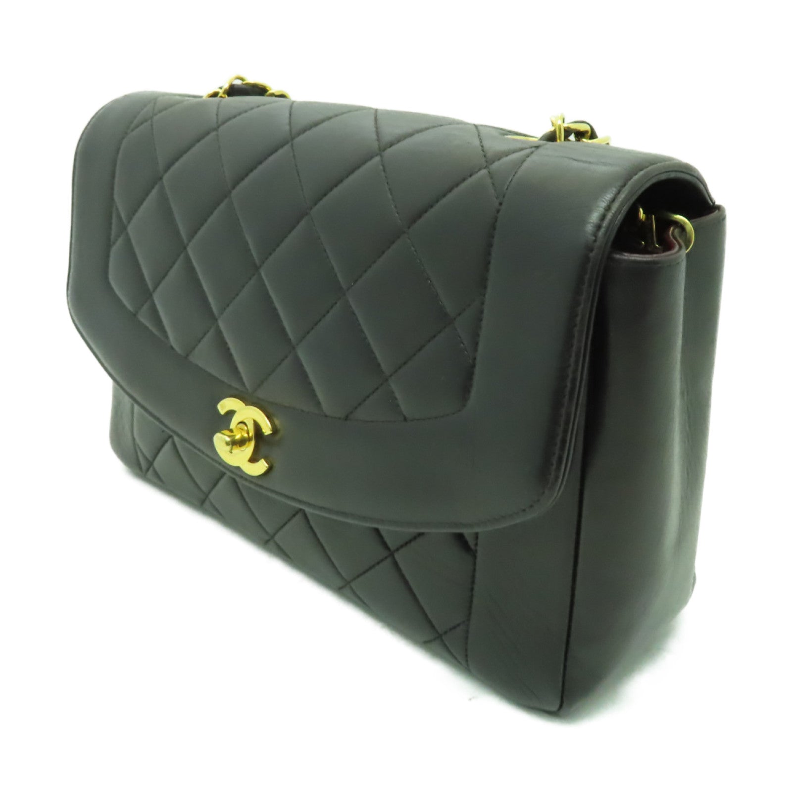 CHANEL 【激減優惠】菱格羊皮皮革Chain Shoulder Bag金扣鏈帶肩背袋黒色
