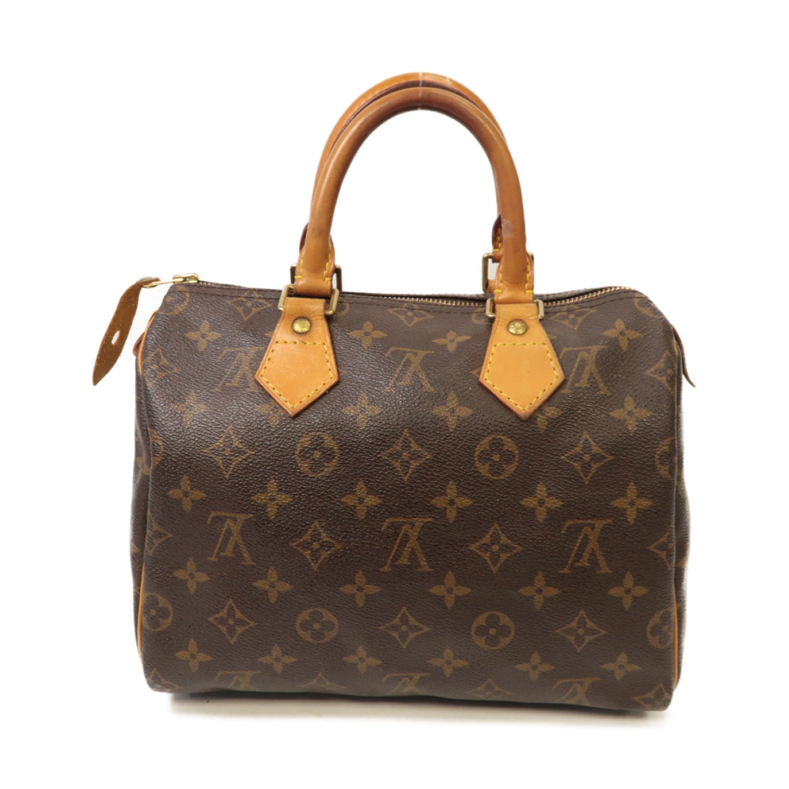 LOUIS VUITTON Monogram Speedy 25金扣手挽袋棕色