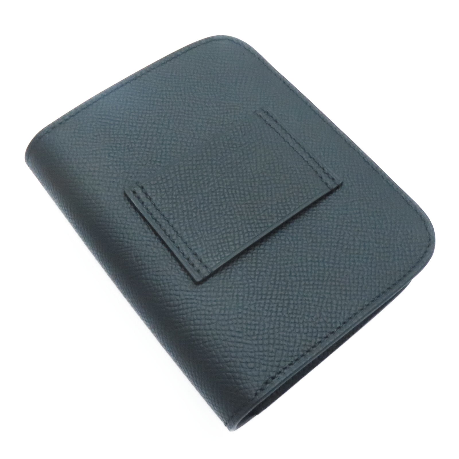 HERMES Epsom皮革Constance Slim金扣卡片套Noir黑色