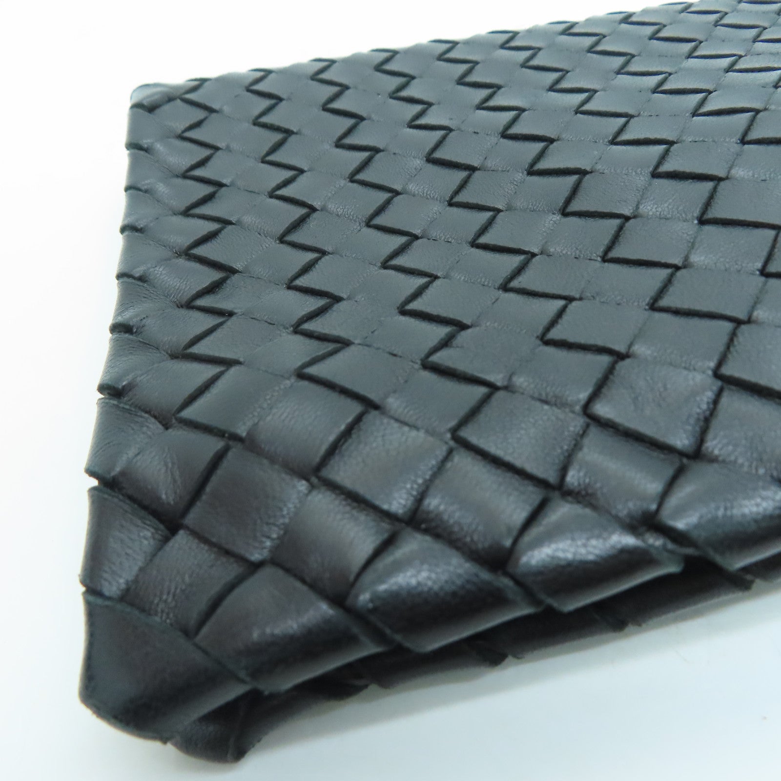 BOTTEGA VENETA Textured Leather Clutch Bag Black
