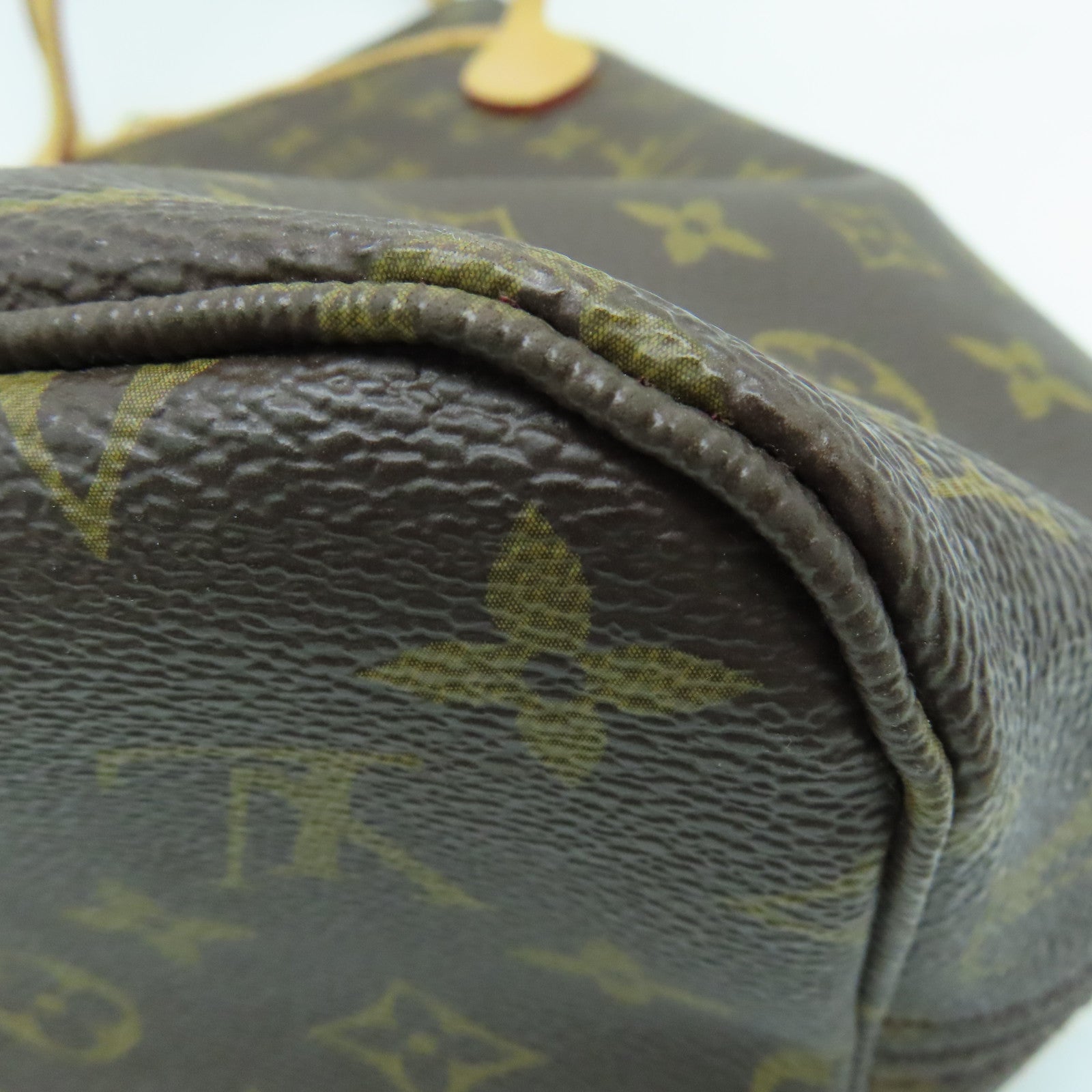 LOUIS VUITTON Monogram Neverfull MM手挽袋金扣啡色