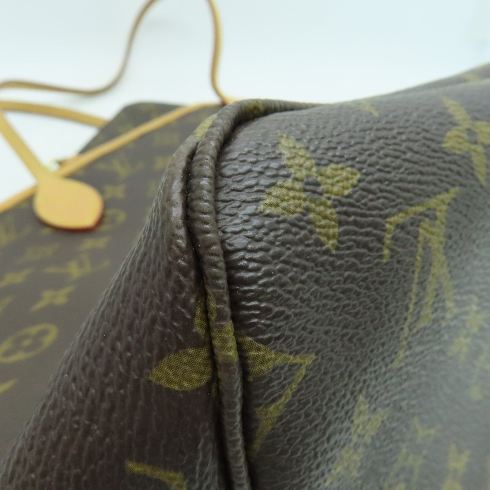 LOUIS VUITTON Monogram Neverfull MM手挽袋金扣啡色