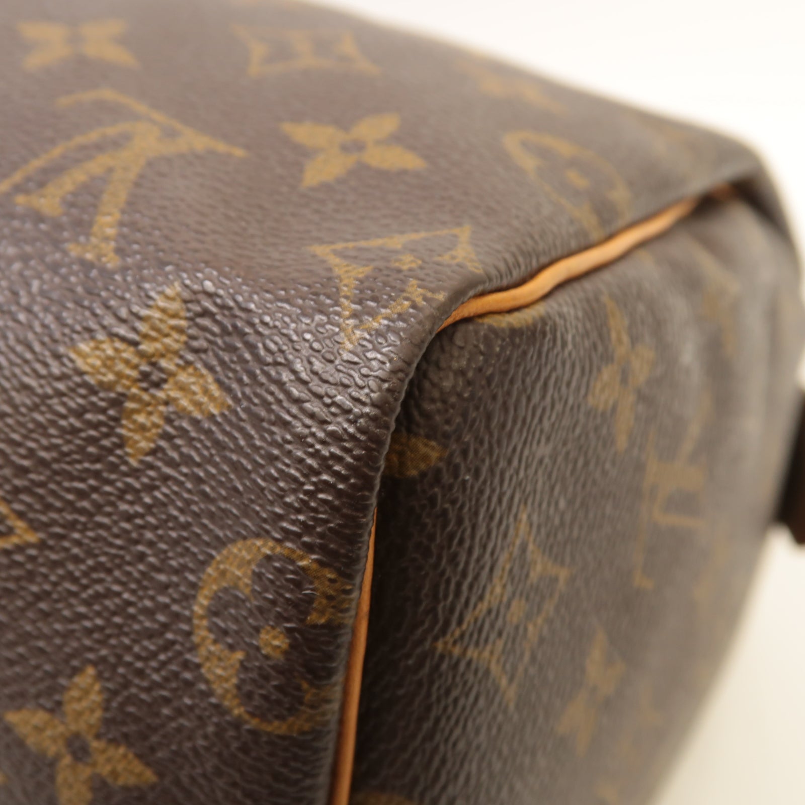 LOUIS VUITTON Monogram Speedy 25金扣手挽袋棕色