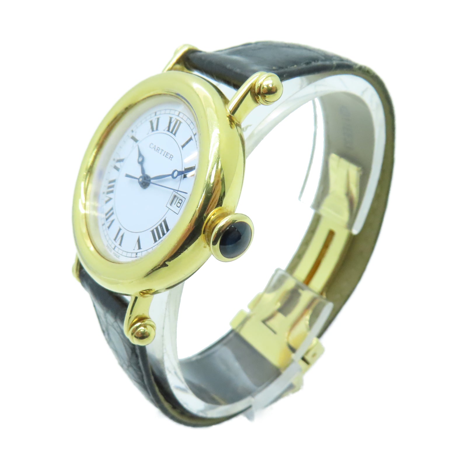 CARTIER Diabolo 18K黃金手錶石英機芯白色