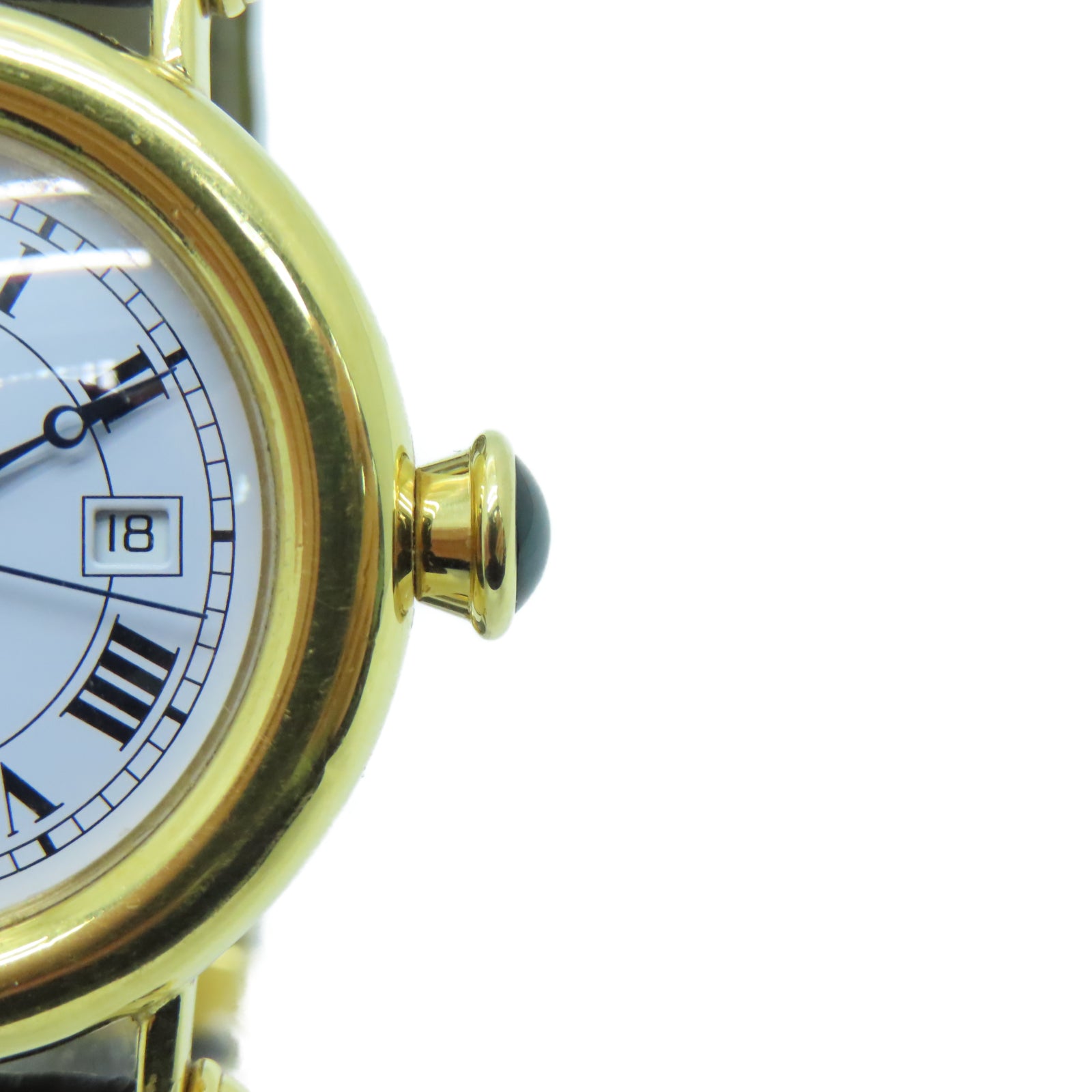 CARTIER Diabolo 18K黃金手錶石英機芯白色