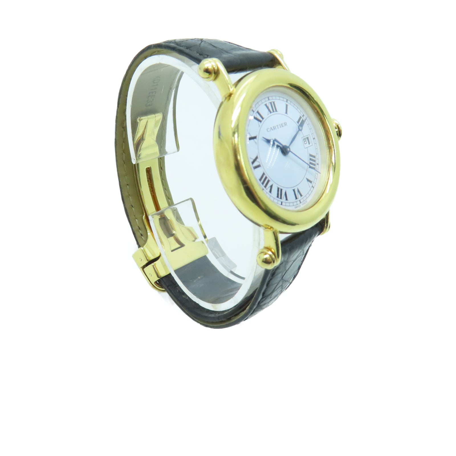 CARTIER Diabolo 18K黃金手錶石英機芯白色