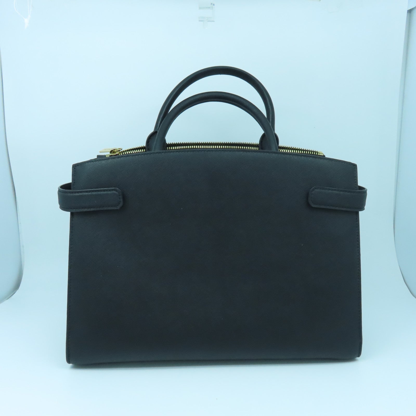 Michael Kors 牛皮皮革2 Way Shoulder金扣手挽肩背兩用袋黑色
