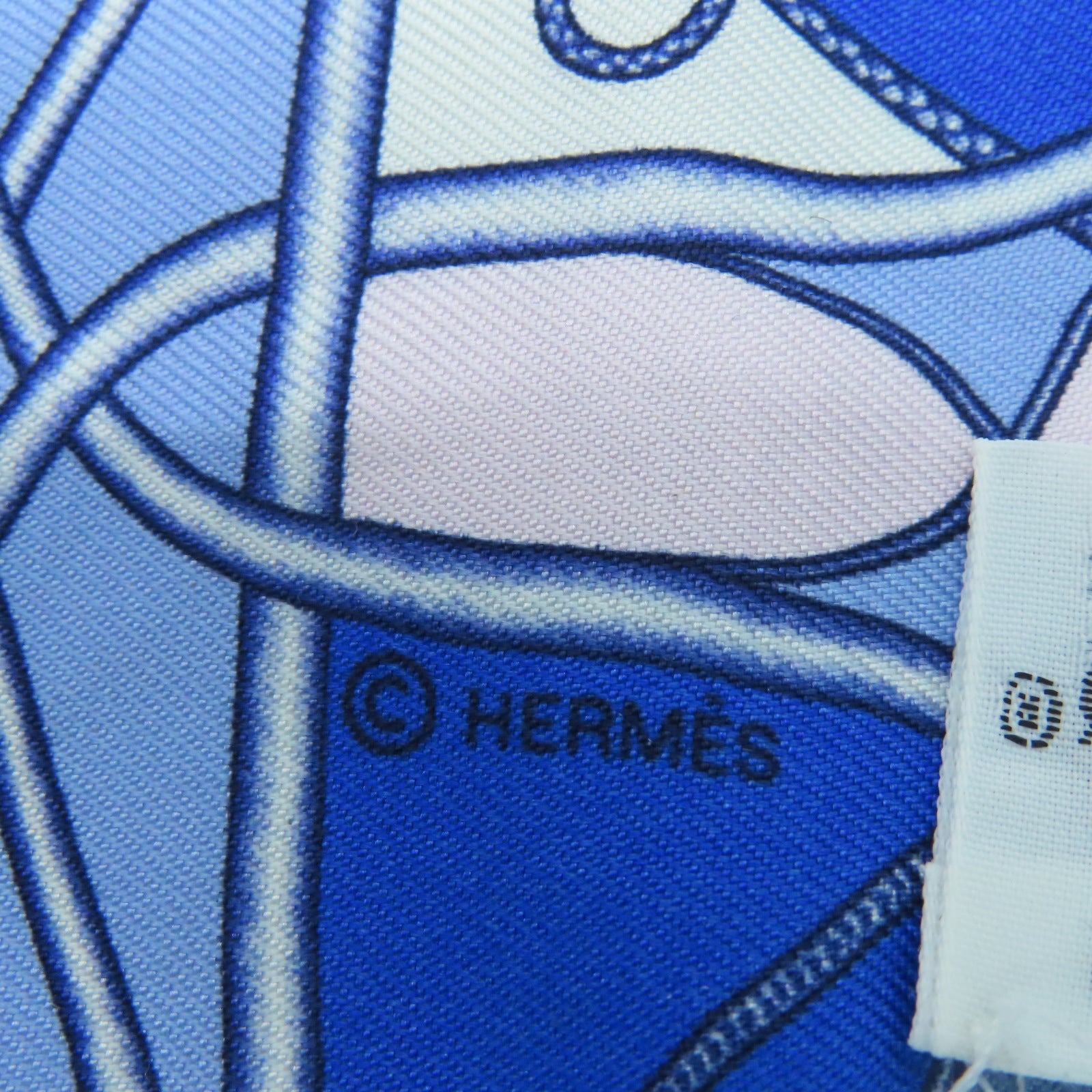 HERMES 丝质Twilly丝巾蓝色