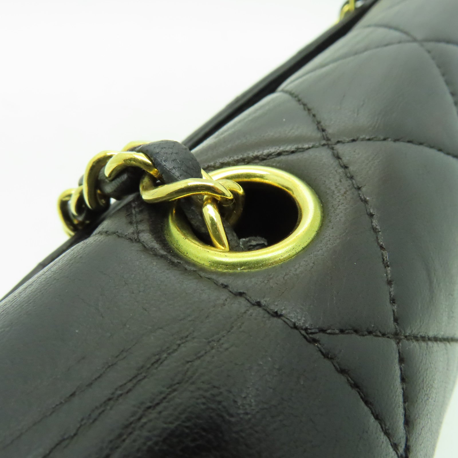 CHANEL 【激減優惠】菱格羊皮皮革Chain Shoulder Bag金扣鏈帶肩背袋黒色