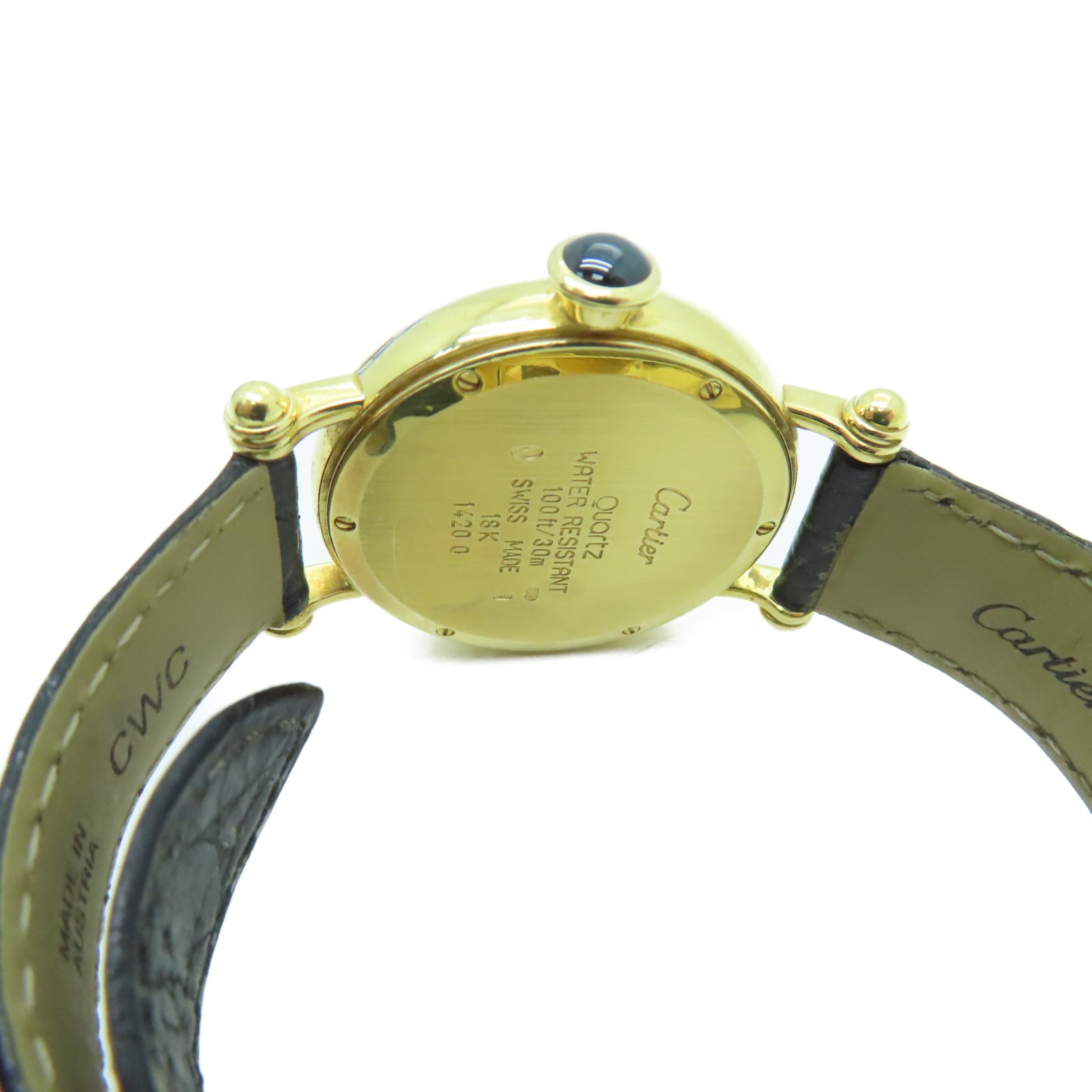 CARTIER Diabolo 18K黃金手錶石英機芯白色
