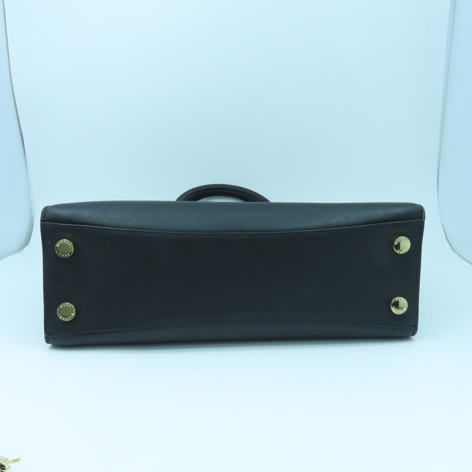 Michael Kors 牛皮皮革2 Way Shoulder金扣手挽肩背兩用袋黑色